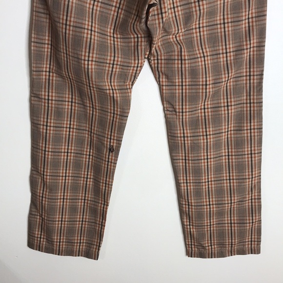 Volcom mens casual plaid trousers pants size 34 - Picture 8 of 12